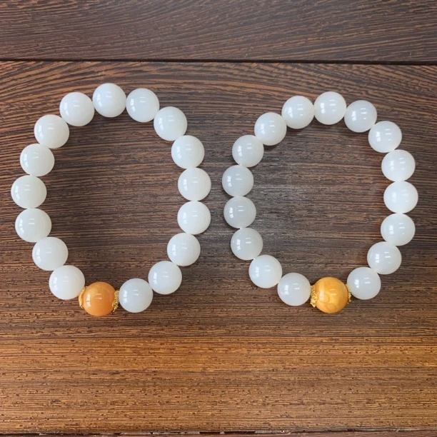 翰平珠宝 0292/XY 和田玉手串 约卡12 多样性发其一 Q