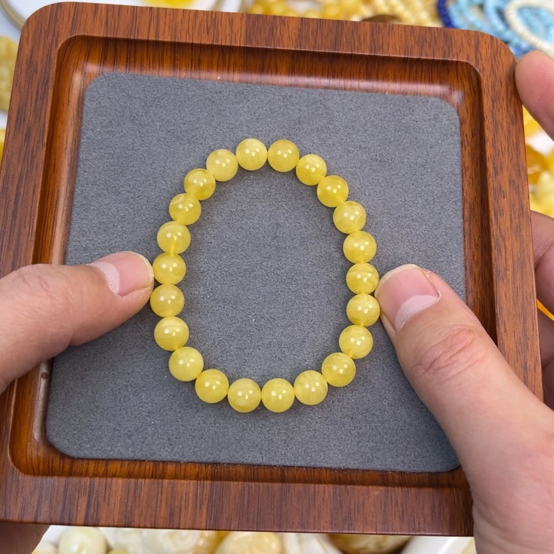 琥珀手链未镶嵌蜜蜡手环