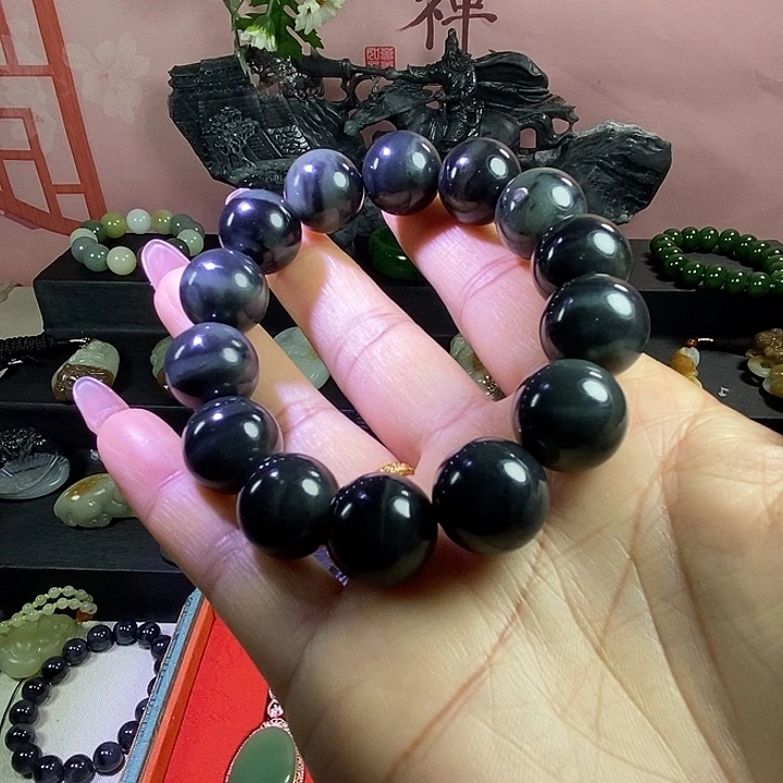 和田玉未镶嵌手链和田玉卡16青花