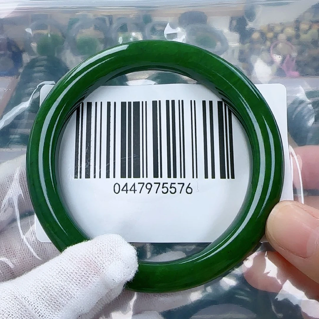 和田玉（碧玉）手镯未镶嵌微瑕5859