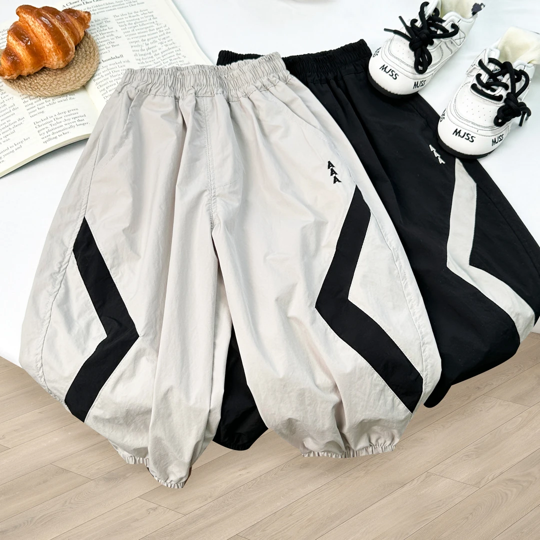 【长裤】儿童休闲裤夏季新款男童裤子韩版箭头拼色束脚裤子CK145