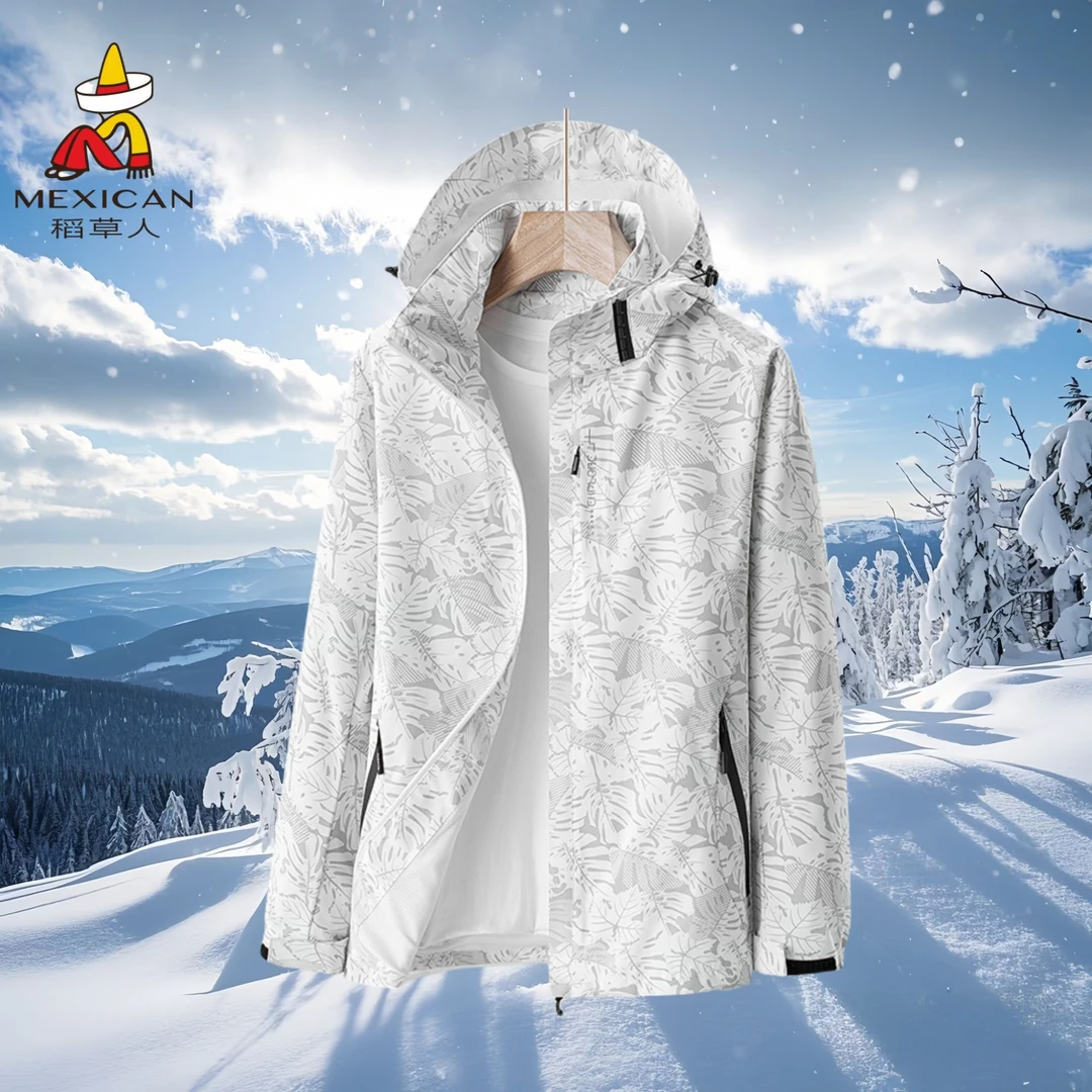 稻草人男装新款春秋季男女冲锋衣夹克情侣旅游户外登山防风防水