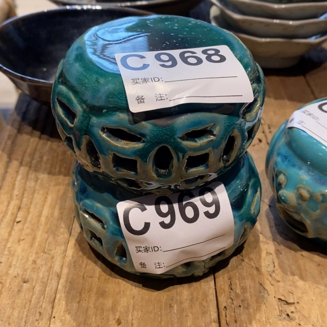 盖碗F****º968969两个石湾鼓漂漂亮亮