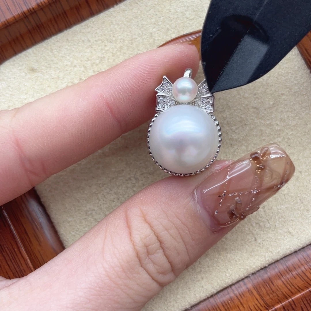 银S925镶嵌颈饰海水珍珠T107