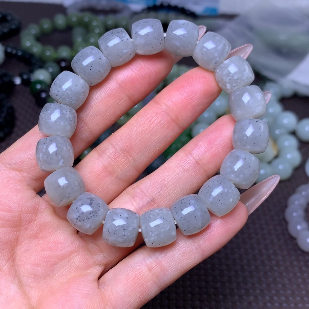 和田玉未镶嵌手串卡12