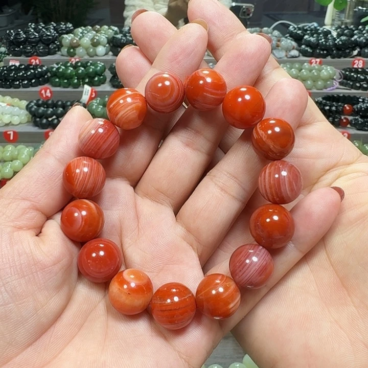 未镶嵌手链南红玛瑙卡14.5