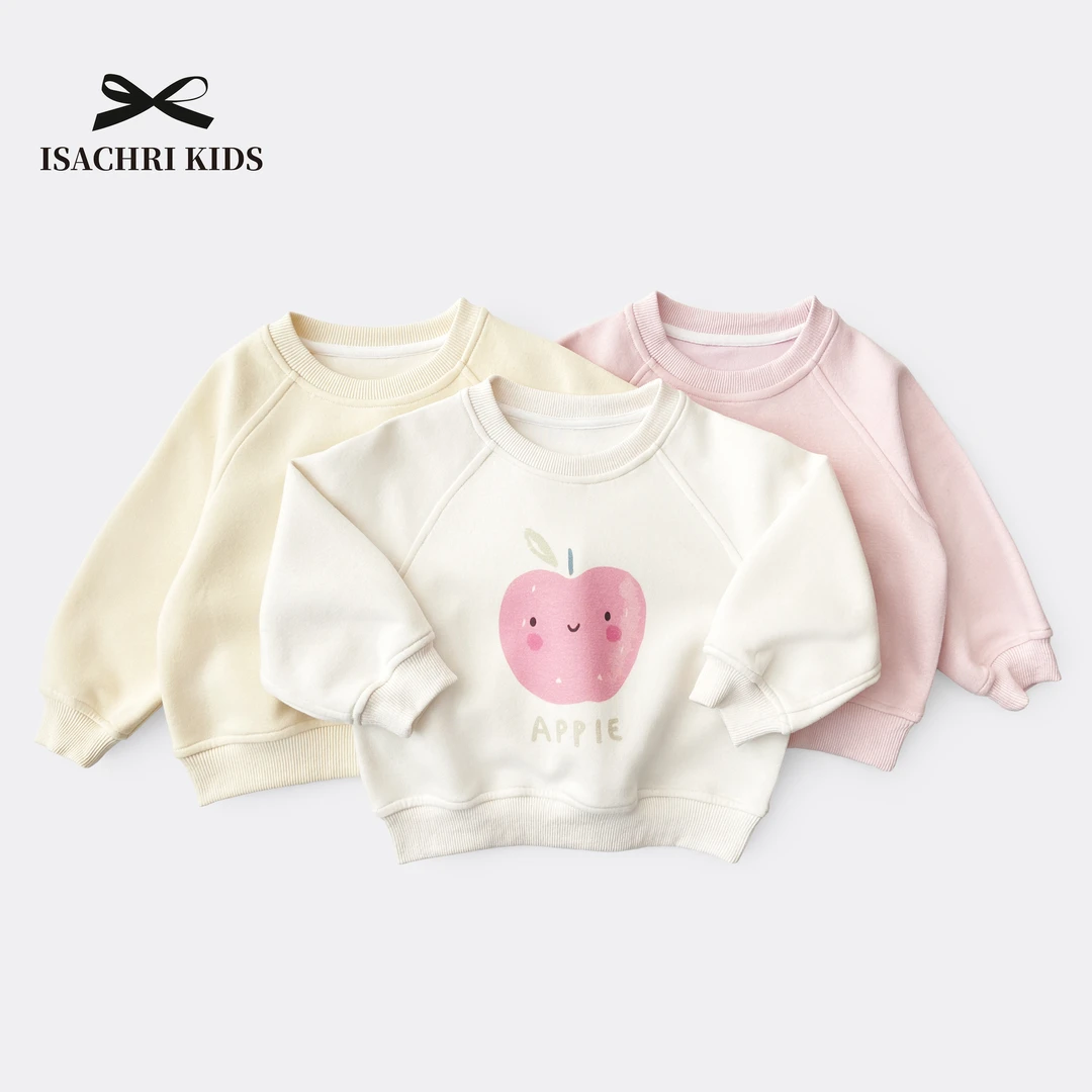 晶晶家【现发】果味糖糖女儿童套头卫衣春季新款圆领长袖上衣 IS397