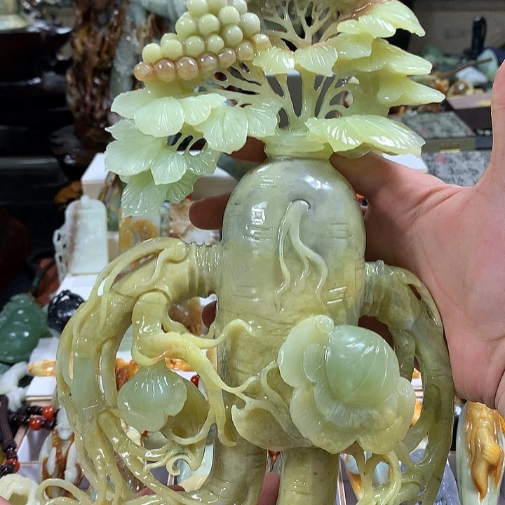 蛇纹石玉（覆膜）珠宝奇石未镶嵌特*兵