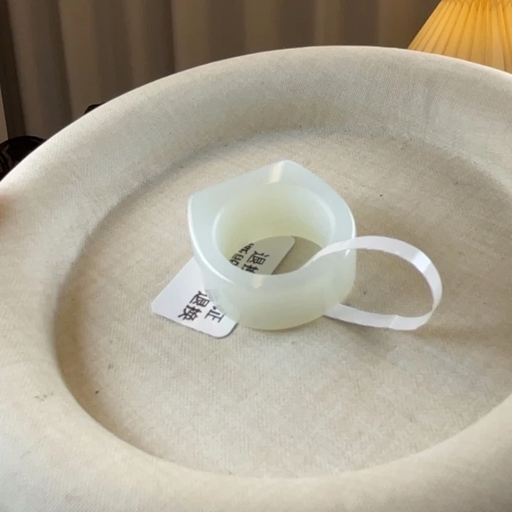 和田玉戒指未镶嵌港16 18.2