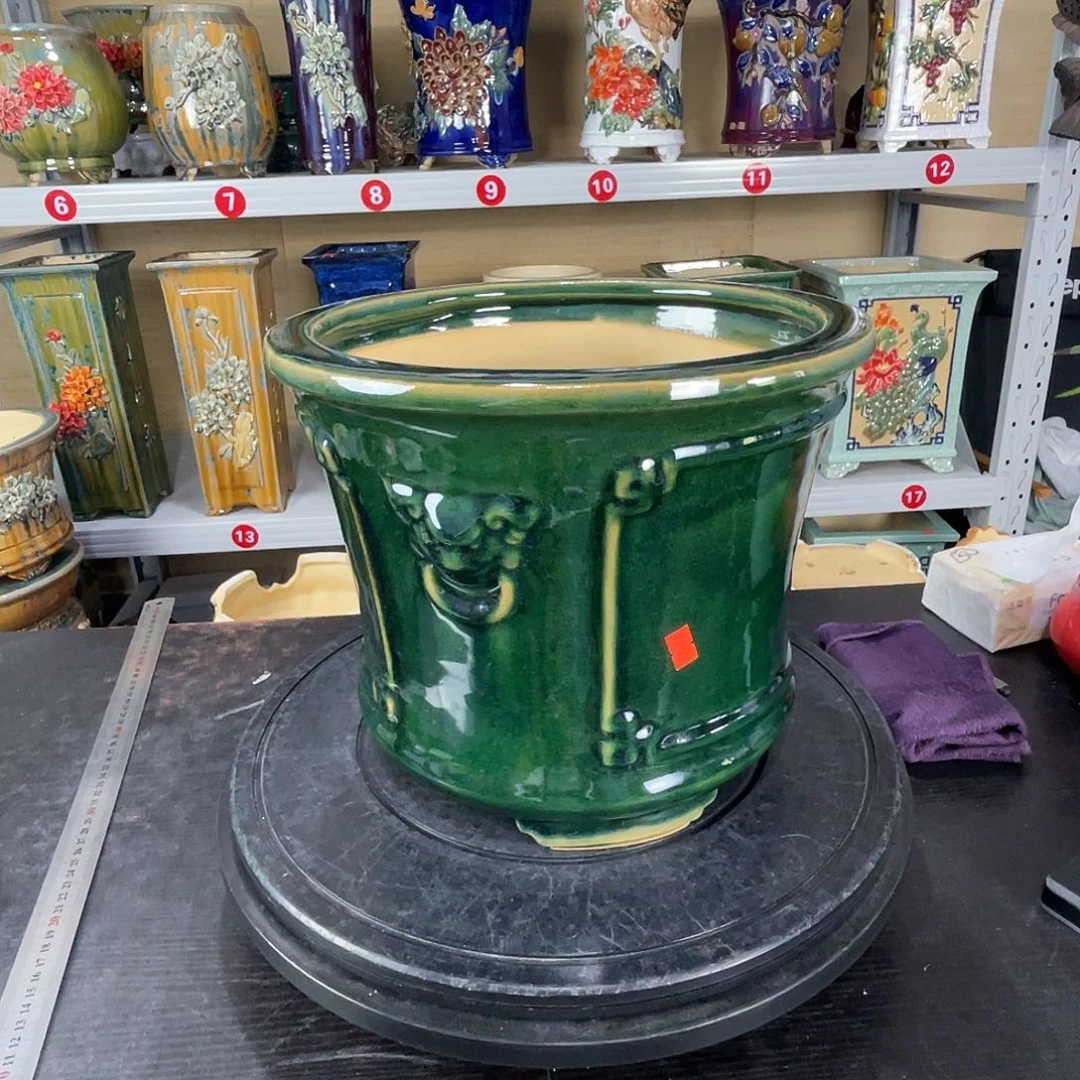 滔**水微瑕漏正宗岭南石湾盆