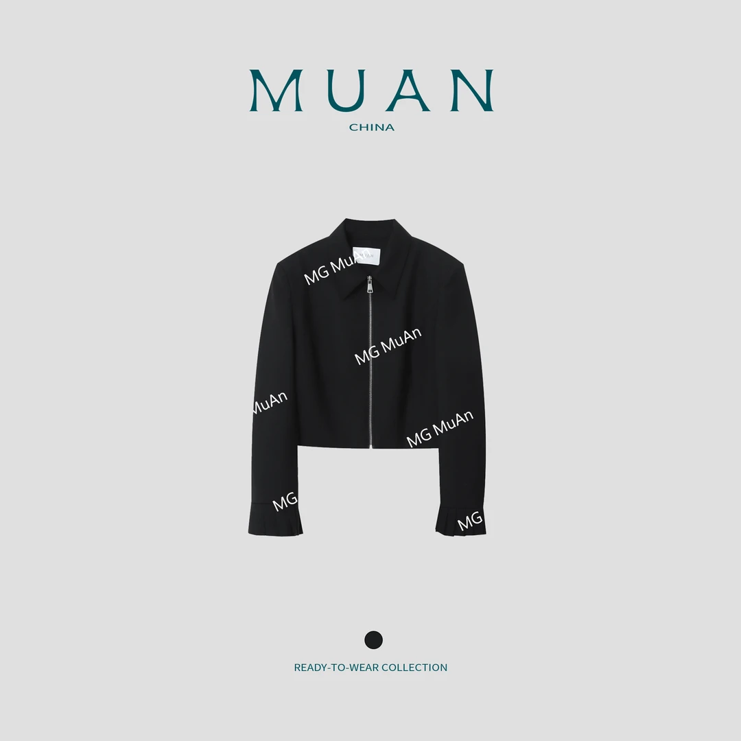 木岸MUAN：《小超模外套》“超模系列”定制外套翻领上衣女YJ-23832