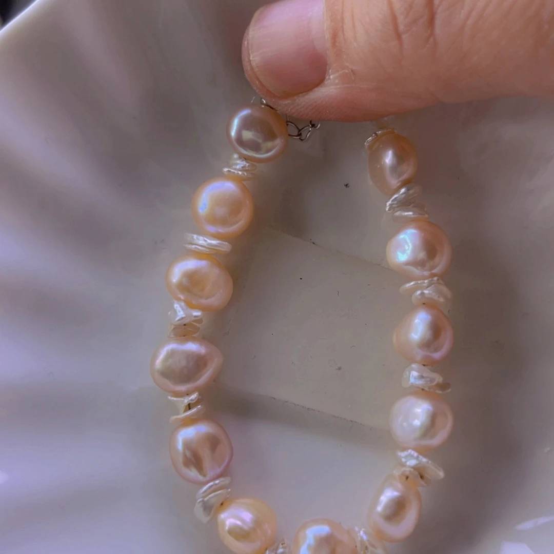 淡水珍珠手绳合金