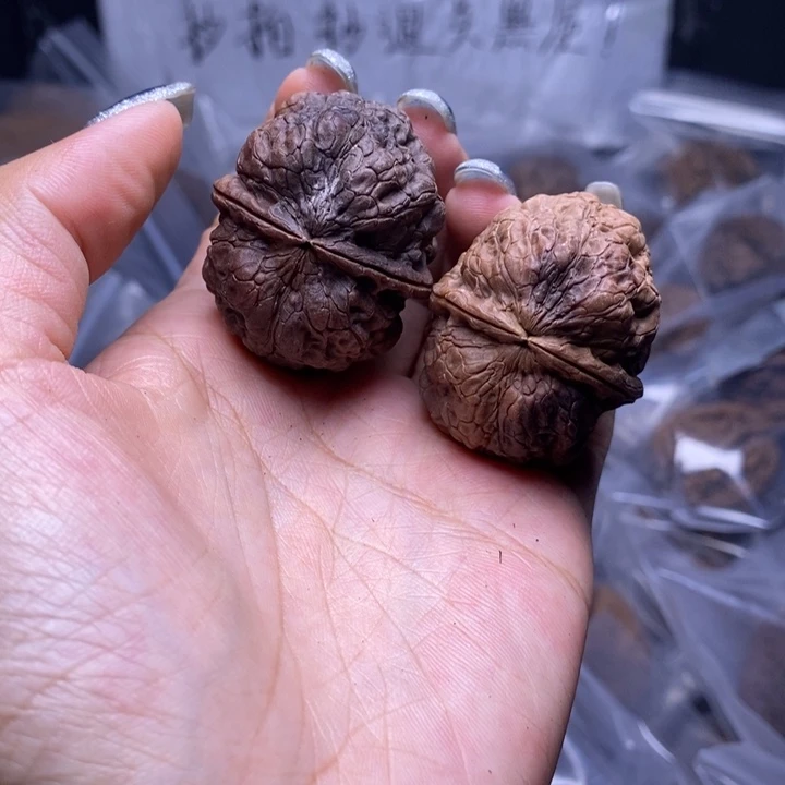 把件文玩核桃云南野生铁核桃13号40mm