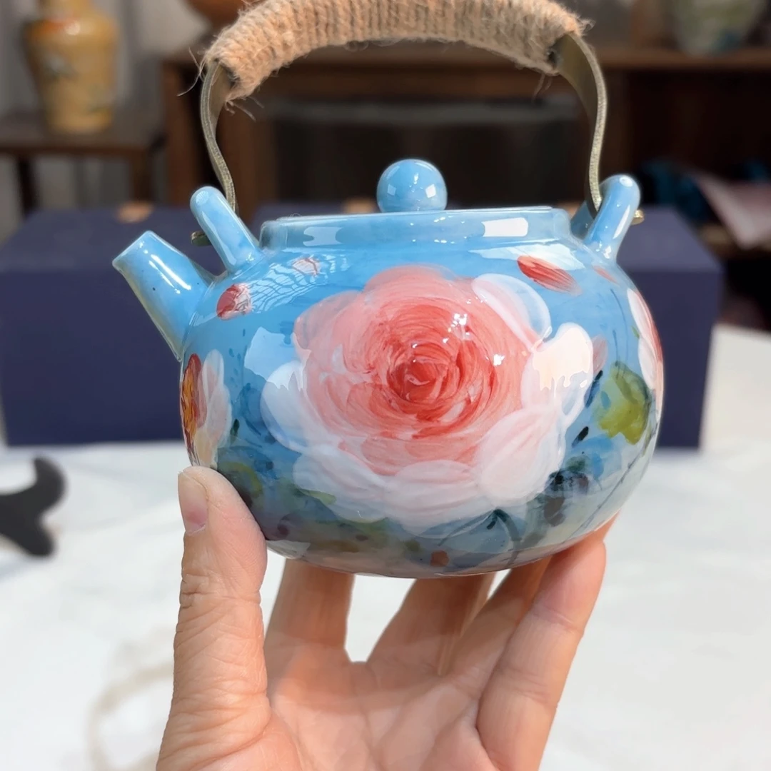 飏***意景德镇手绘高温釉下彩陶瓷茶具