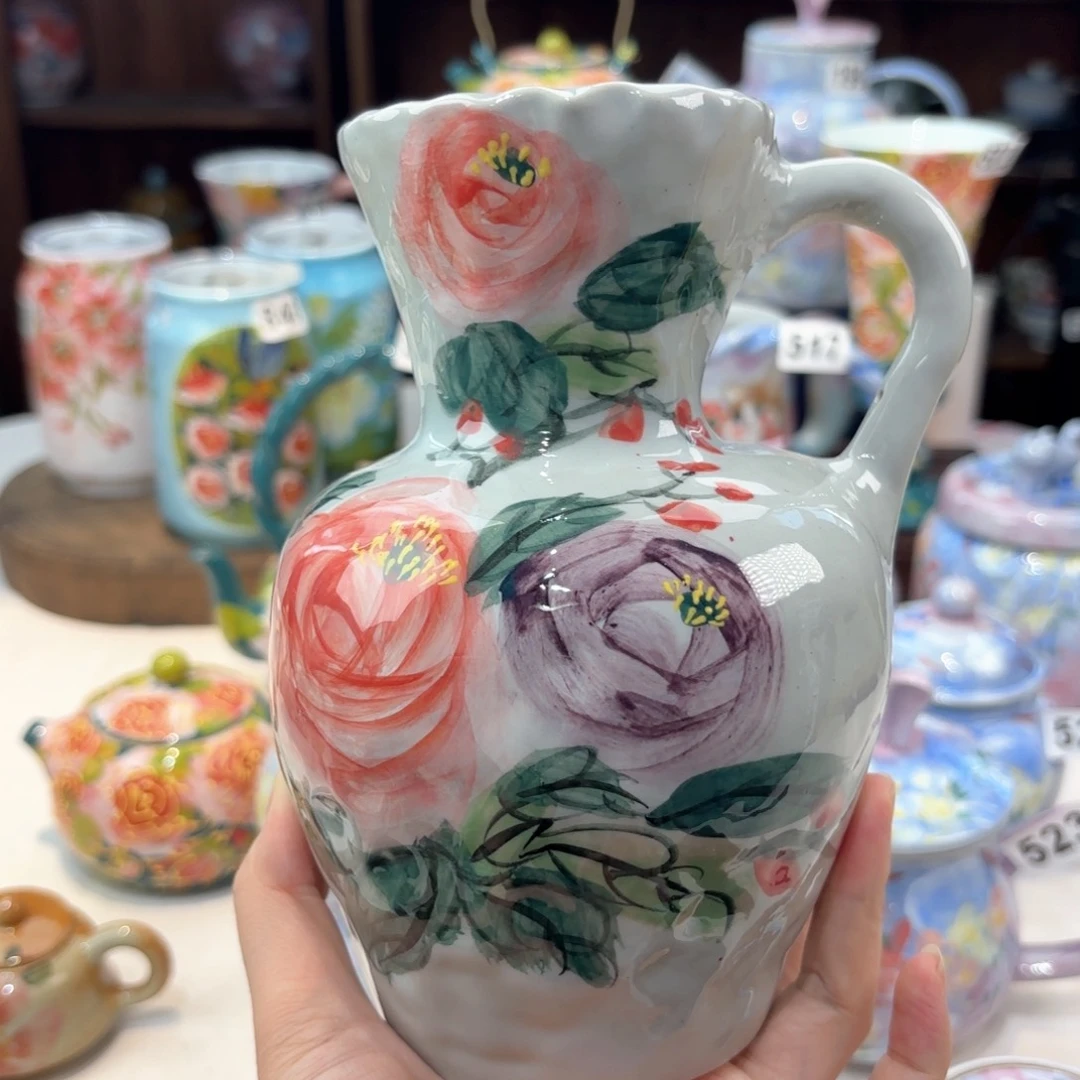 景德镇手绘高温釉下彩陶瓷茶具