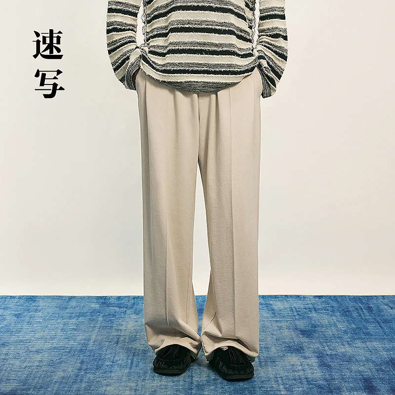 【商场同款】速写男装2025秋新品卫裤阔腿裤宽松长裤9P8E12880