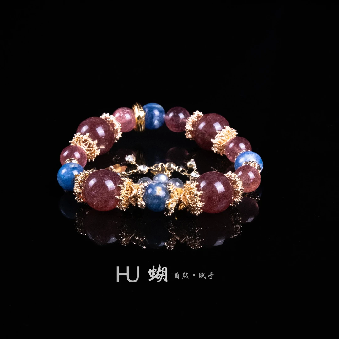 HU蝴｜设计款  如图如直播间所见即所得 水晶珠宝手串B74