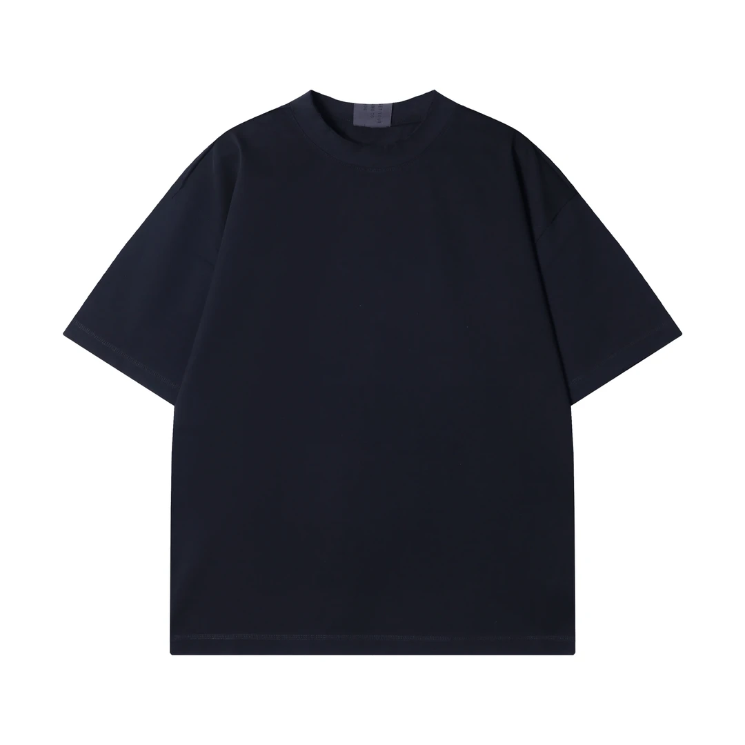 夏季新款时尚个性韩版纯色磨毛圆领短袖T恤百搭潮流气质套头上衣