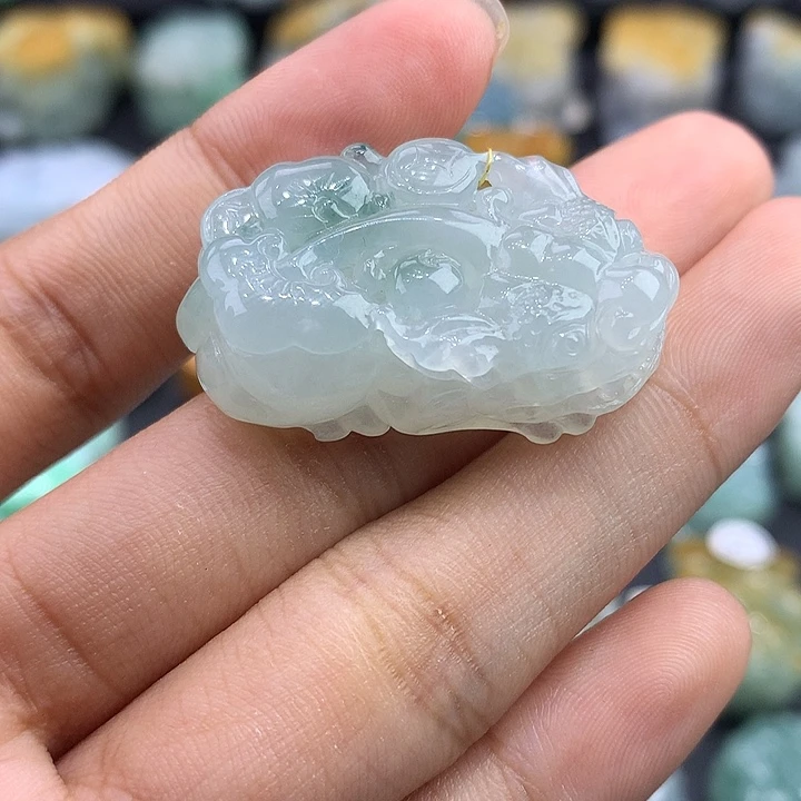 颈饰未镶嵌翡翠天然缅甸翡翠