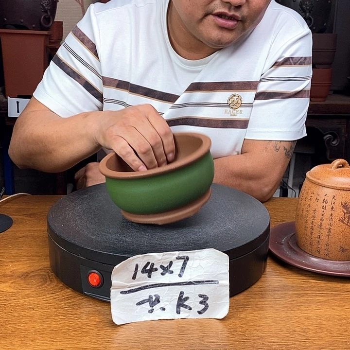 紫砂花盆货号一只K3
