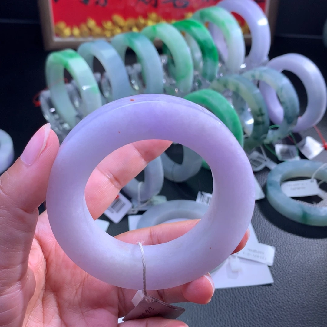 诗***a定制翡翠未镶嵌翡翠手镯1