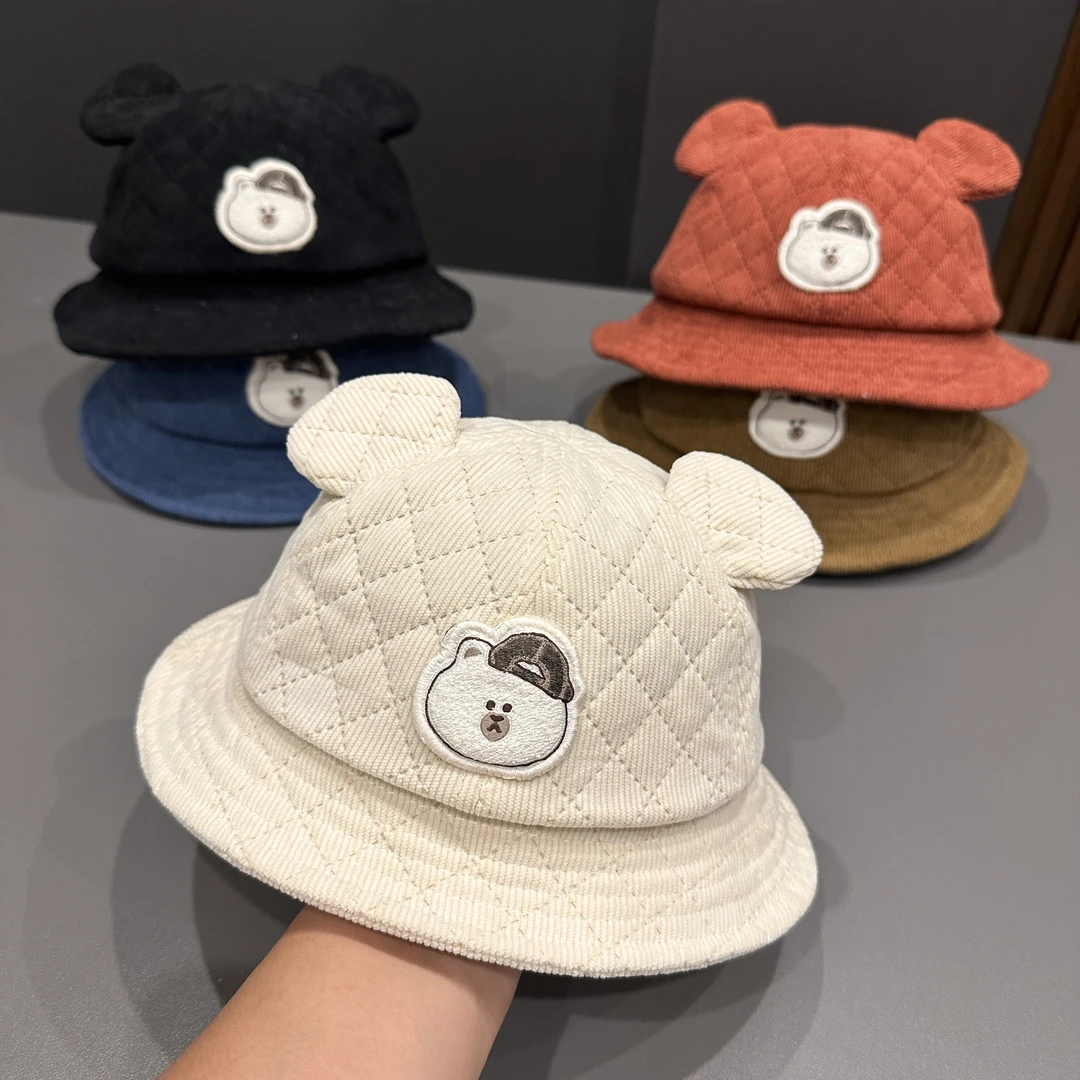 婴儿帽子秋冬新款户外防风保暖盆帽男女童可爱超萌宝宝帽子渔夫帽