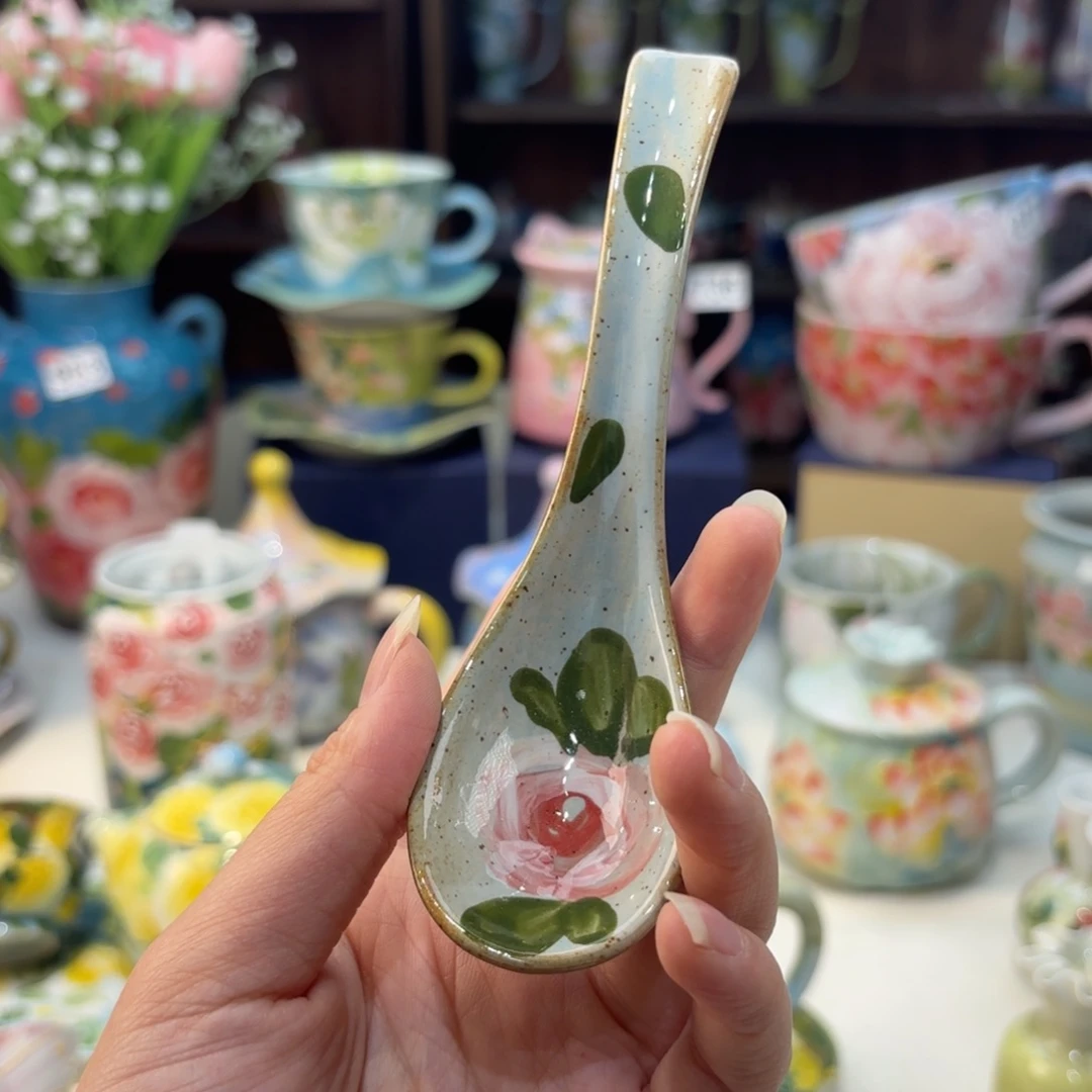瓷片景德镇手绘高温釉下彩陶瓷茶具