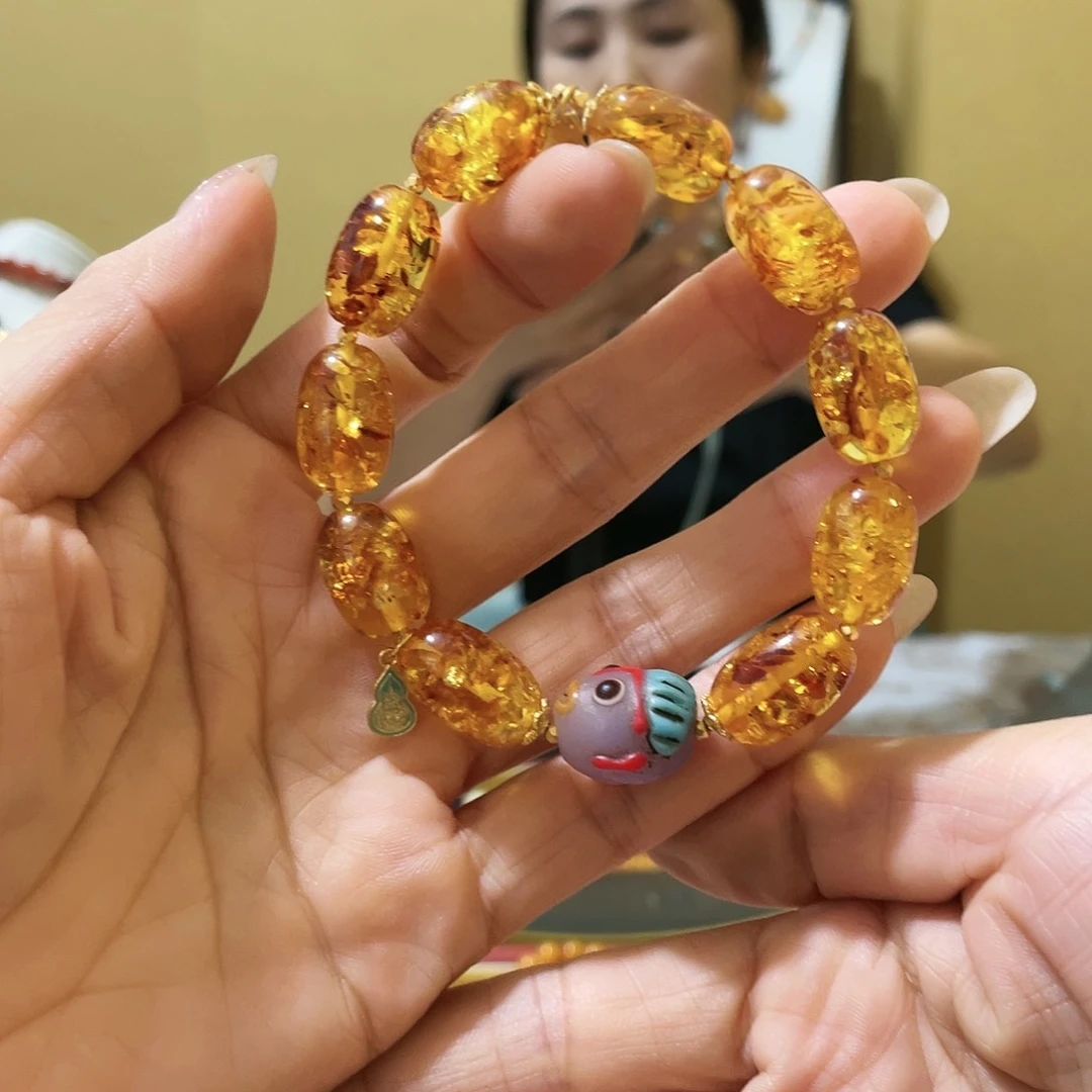 【闪购商品】手链琥珀银S925镶嵌