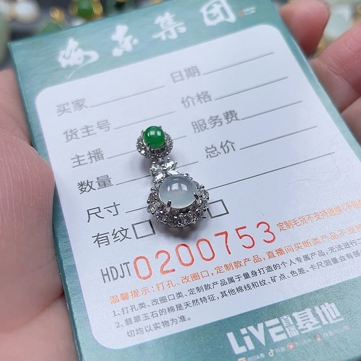 翡翠银S925镶嵌颈饰HDJT0200753