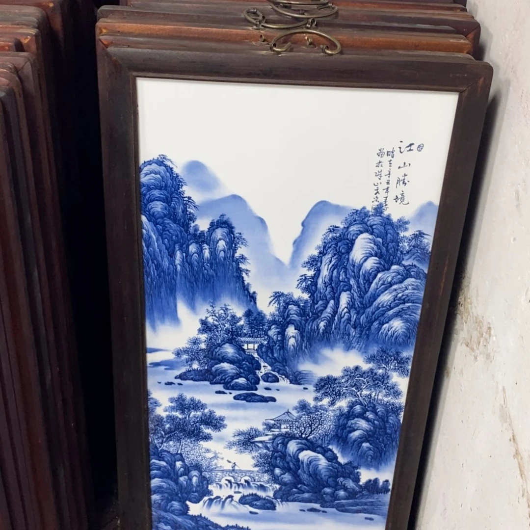 瓷片86*46*1景德镇瓷板画柴窑烧制
