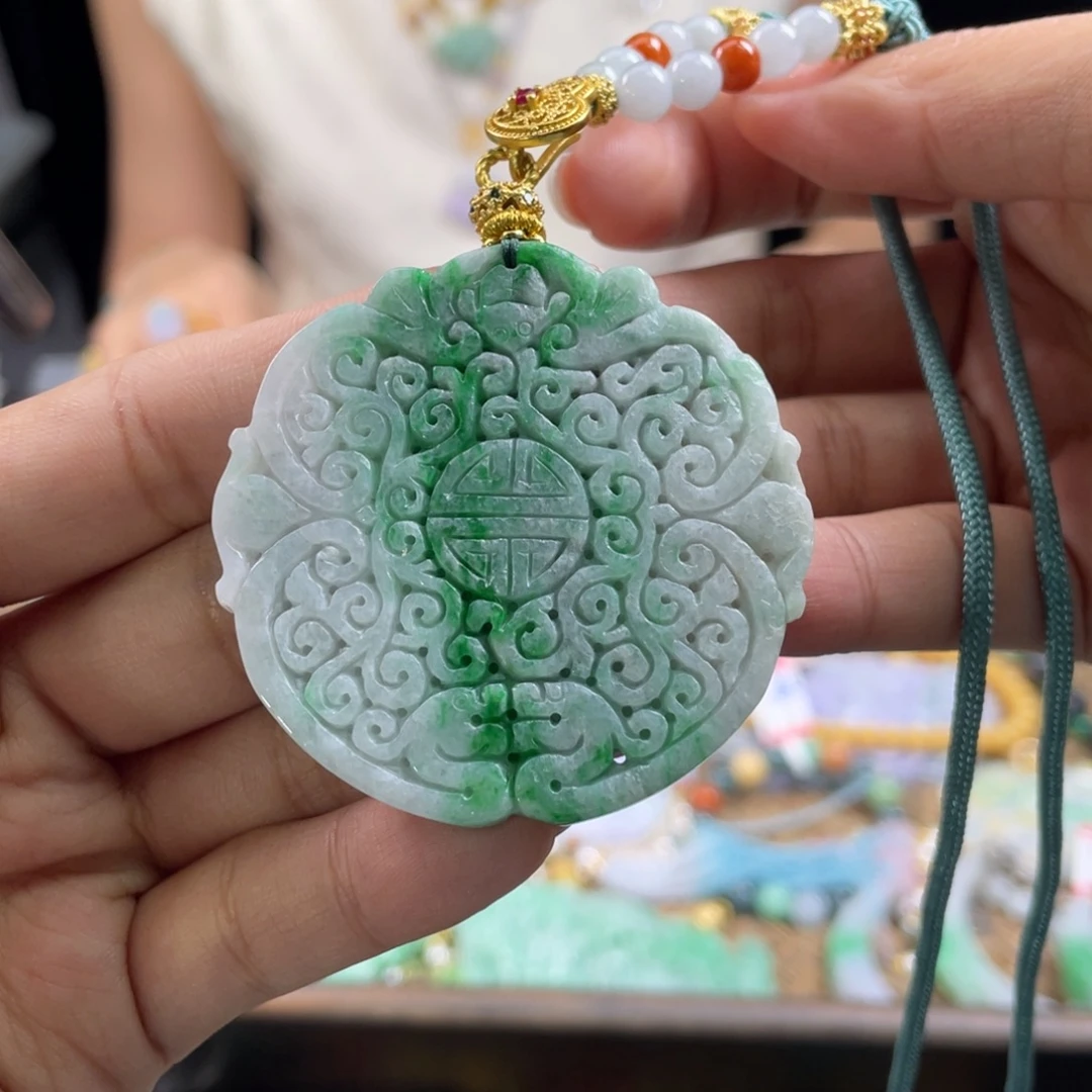 翡翠未镶嵌颈饰代编织