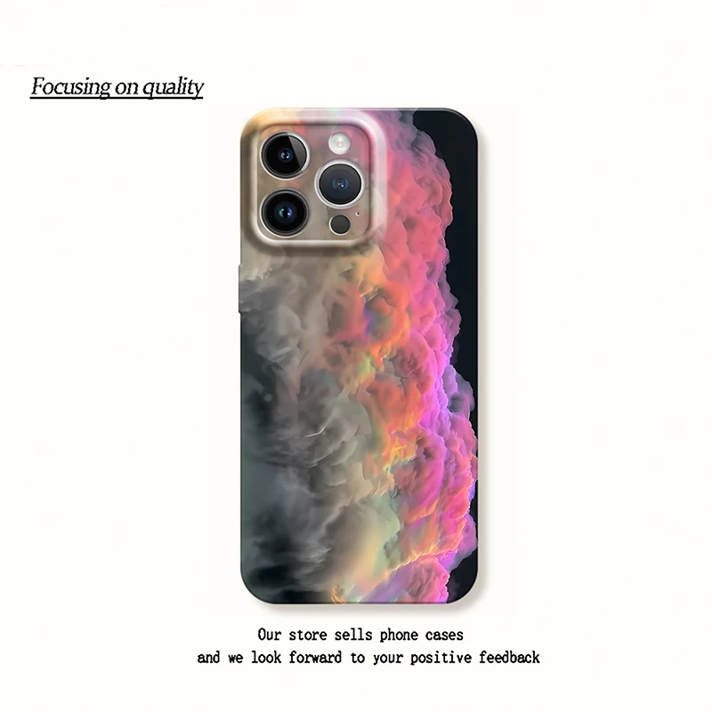 七彩祥云适用苹果16e手机壳IPHONE15PROmax14/13/12/11菲林xs套