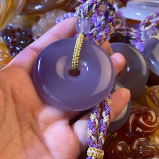 玛瑙/玉髓玛瑙平安扣未镶嵌委***子