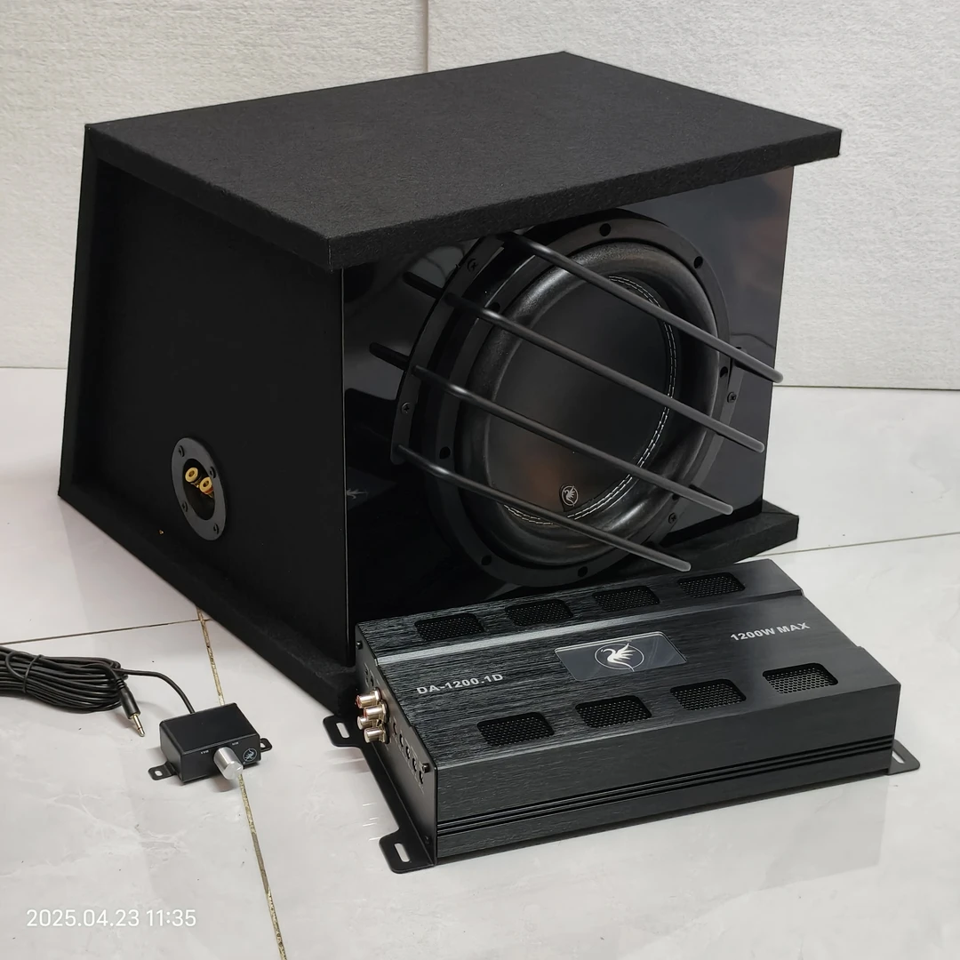 车载10寸双磁双音圈火凤凰无源低音炮单路功放机梯形火凤凰低音炮