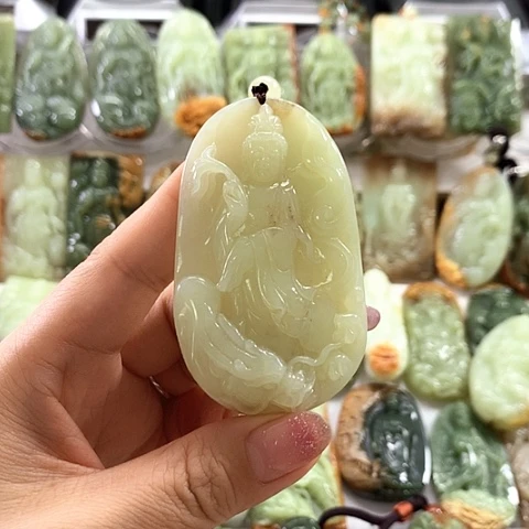 和田玉未镶嵌挂件