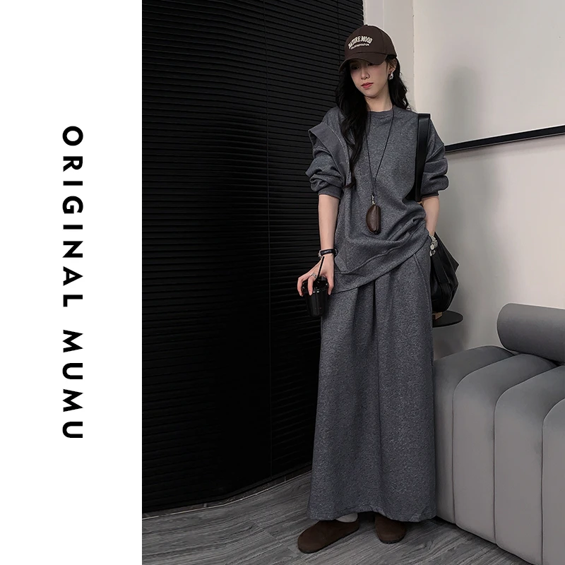 原创设计卫衣套装女2025秋季新款上衣半身裙休闲风两件套