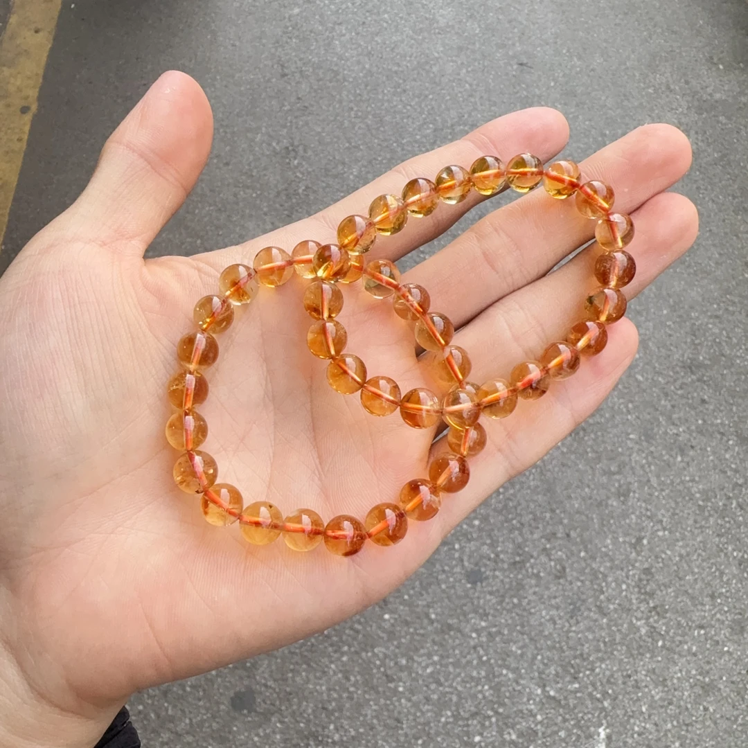 天然黄水晶手串约8+mm左右多样性拍一发一j