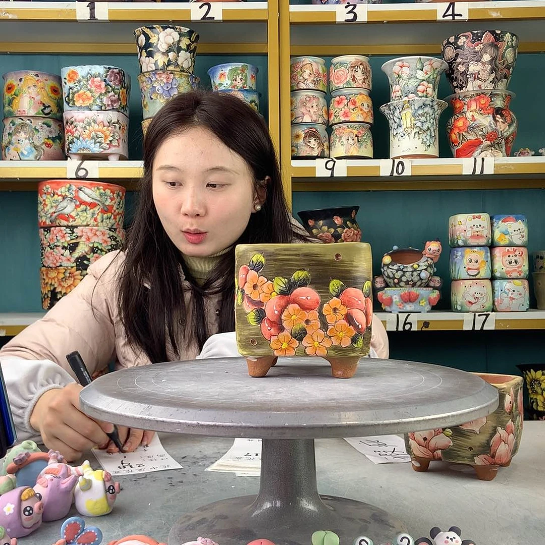 那***匆陶景德镇手工花盆216