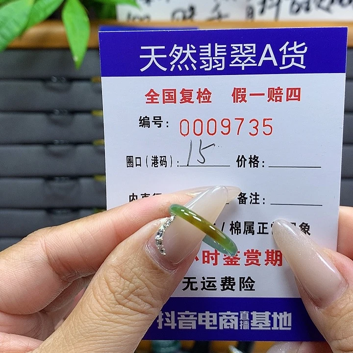 翡翠戒圈未镶嵌    9735