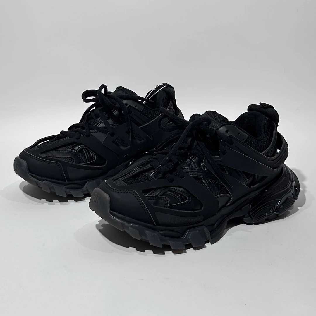 95新 Balenciaga/巴黎世家 36码 Track 黑色时尚老爹鞋/ML80175