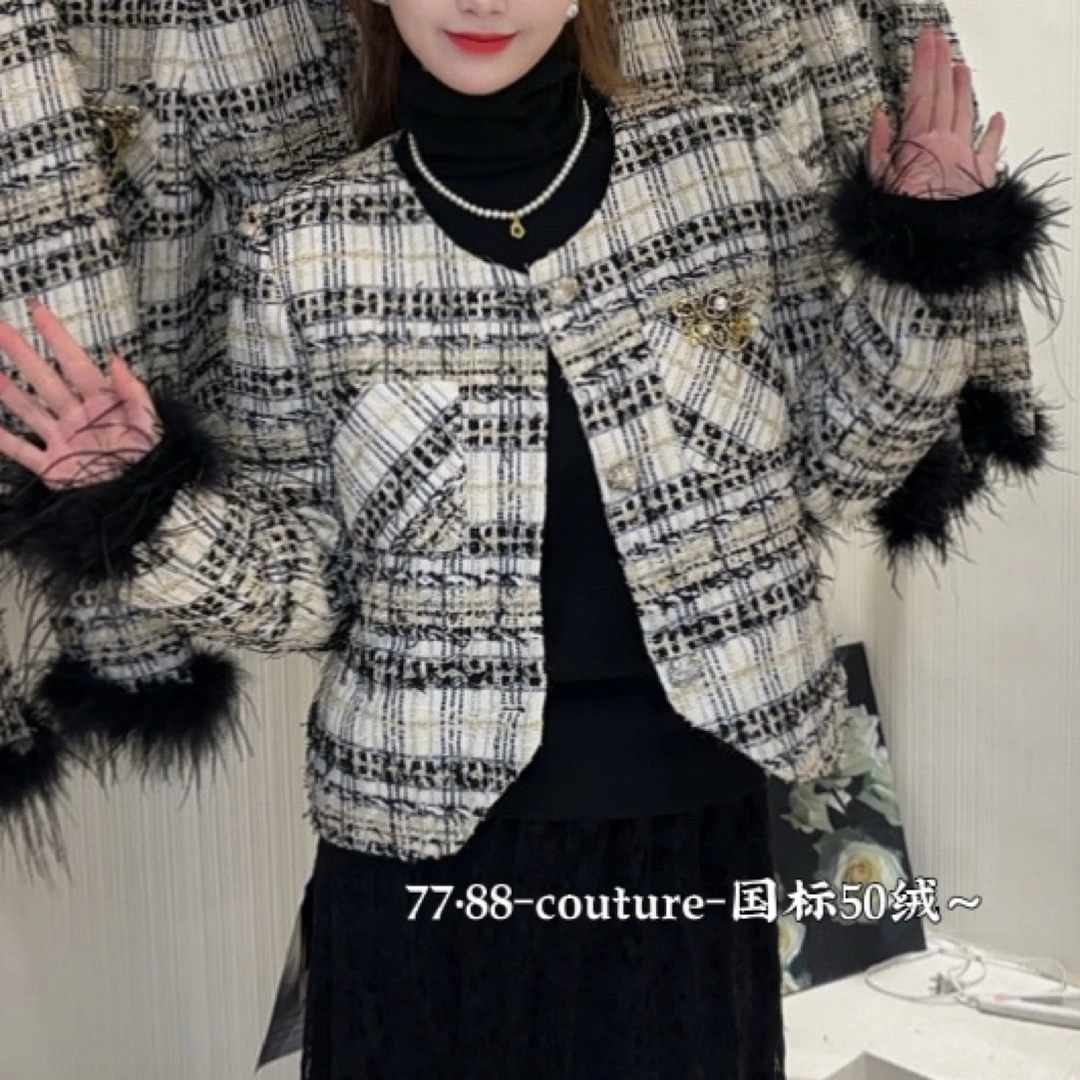 百搭通勤日常约会保暖羽绒服外套(配胸针)9596