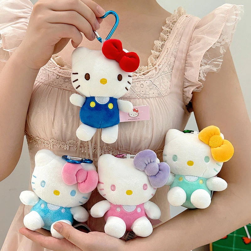 正版HelloKitty玩偶挂件凯蒂猫毛绒玩具公仔挂饰钥匙扣女生日礼物