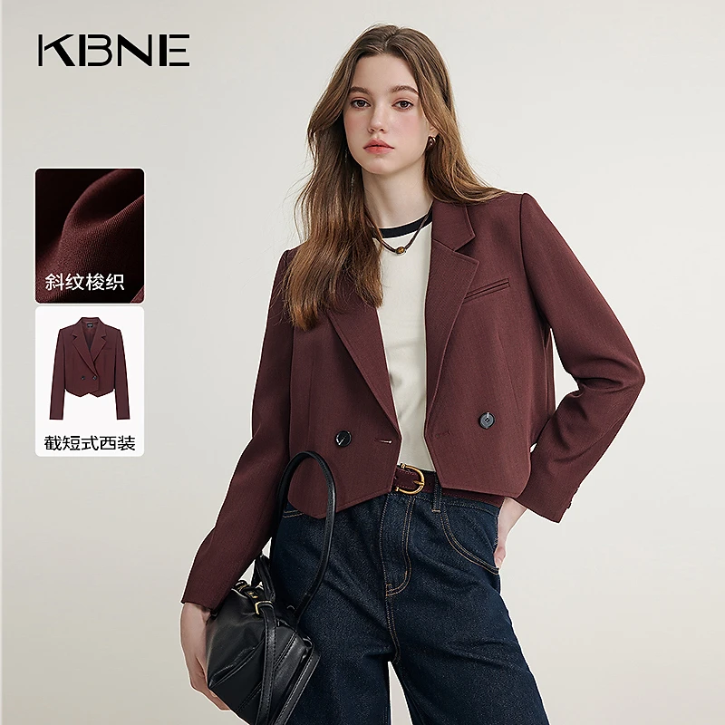 KBNE西装外装女2025新款爆款洋气百搭气质高级感短款小西服小个子