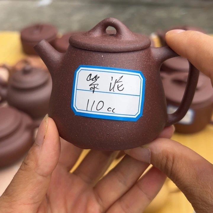 紫砂茶壶紫泥半手110