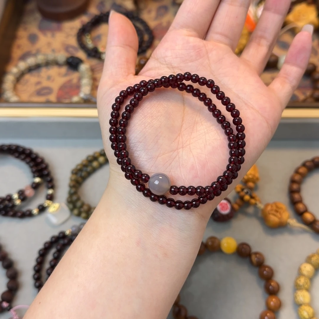 菩提手串/手链双圈石榴石