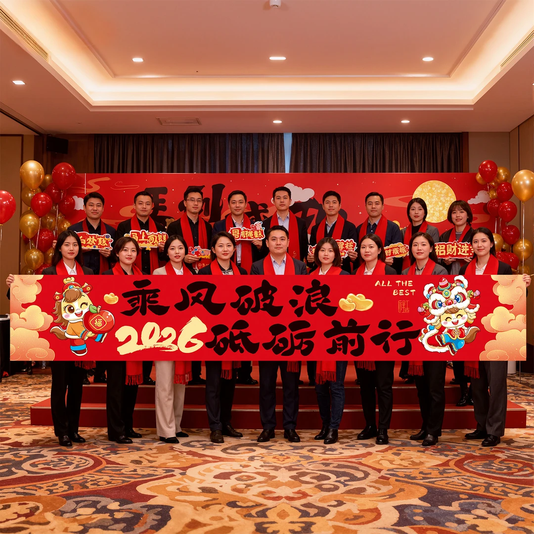 2026马年公司年会活动横幅条幅新年晚会氛围场景布置装饰拍照道具