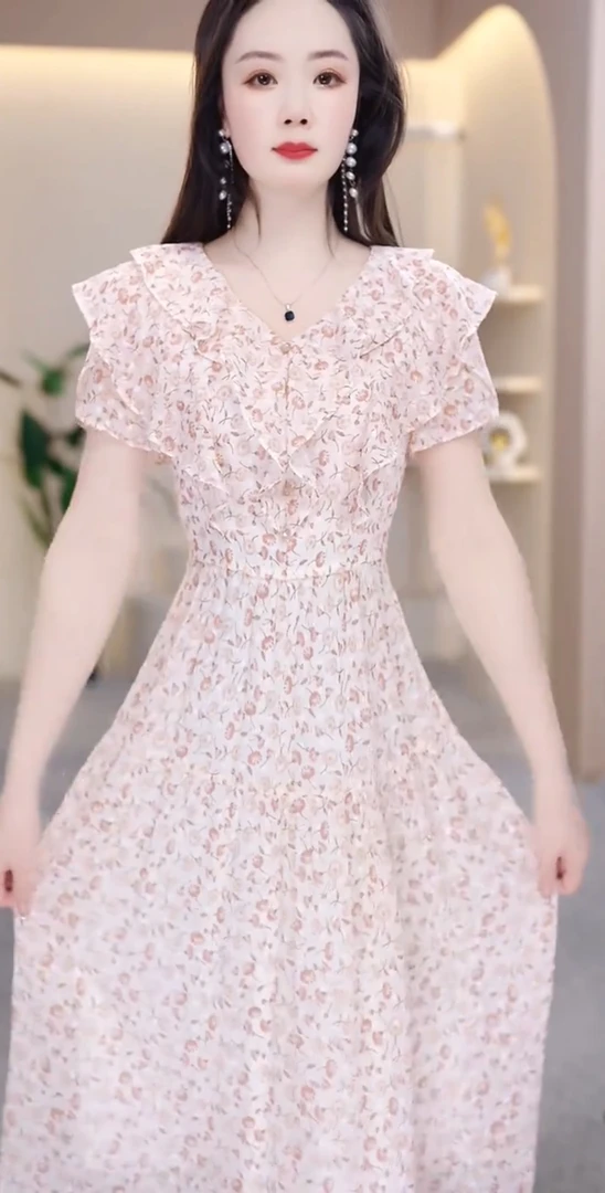 【玥欣服饰】KK615#新款 2025 夏季 减龄 气质 优雅 连衣裙