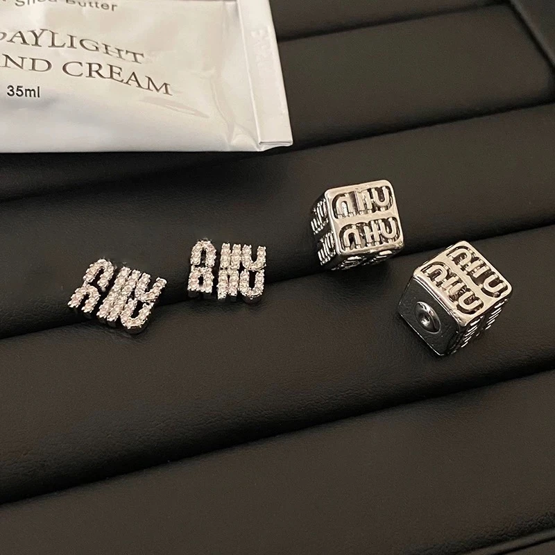 纯铜锆石耳饰 缪家银针两戴式耳钉时尚气质饰品耳环风经典简约