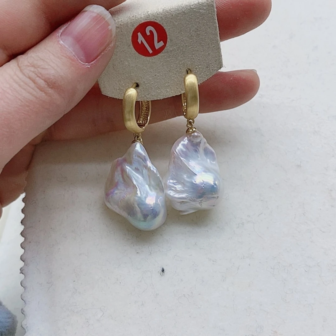 【闪购商品】淡水珍珠耳饰银S925镶嵌