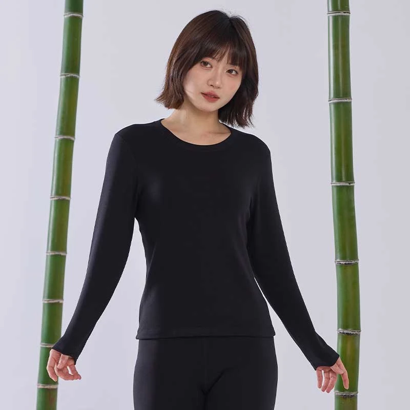 【密密绒新品】女士羊毛密密绒圆领上衣85106A